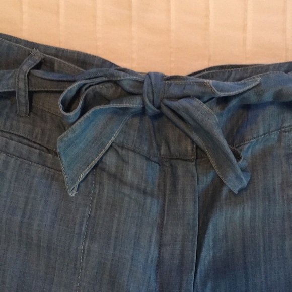 Crown and Ivy chambray wide leg pants - Picture 5 of 8